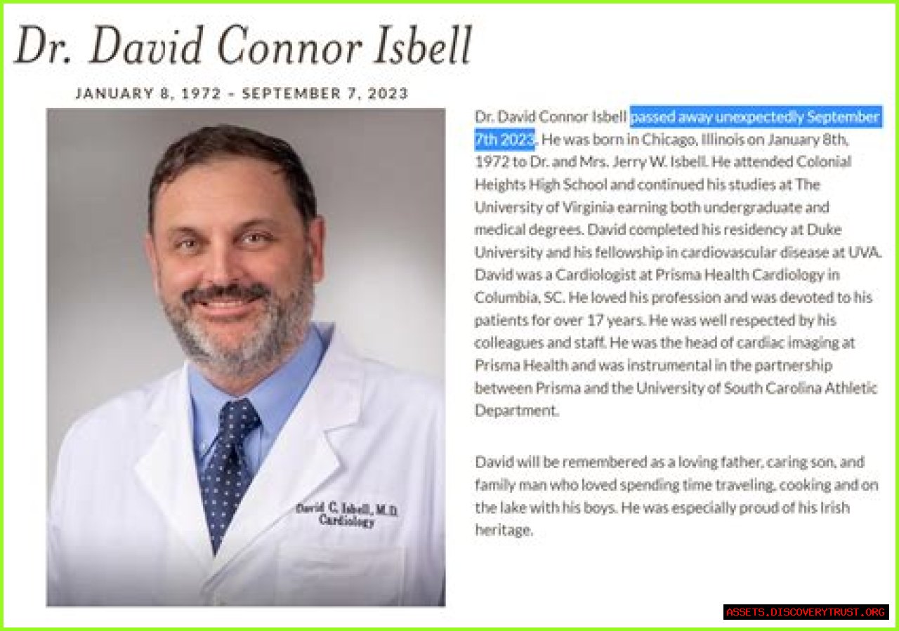 Dr David Isbell Obituary, cause of death